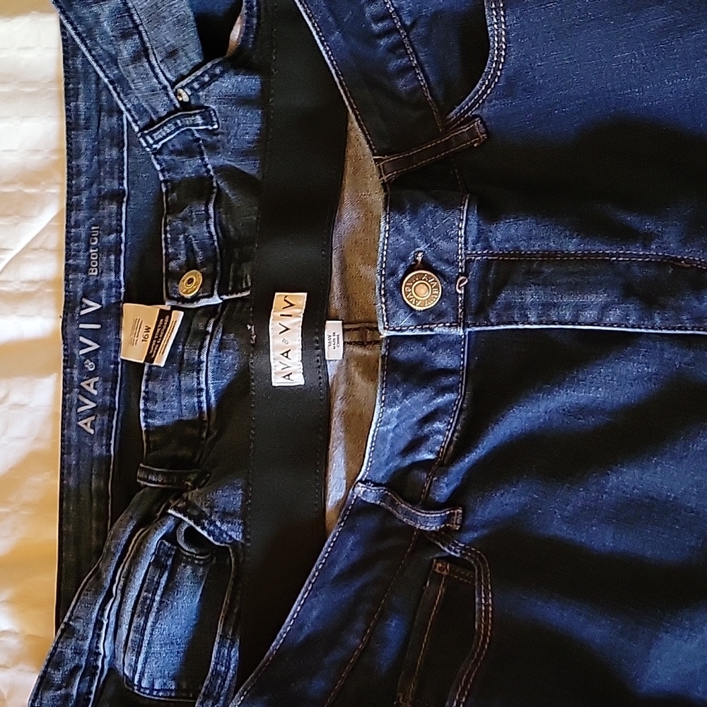 Two pairs of Ava & Viv jeans